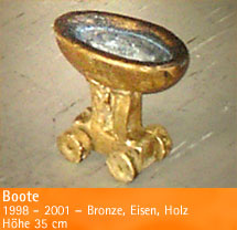 Boote – 1998 - 2001 – Bronze, Eisen, Holz – Höhe 35 cm